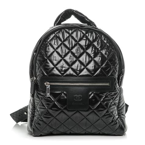 Chanel Coco Cocoon Backpack Quilted Nylon Large Black 2998485